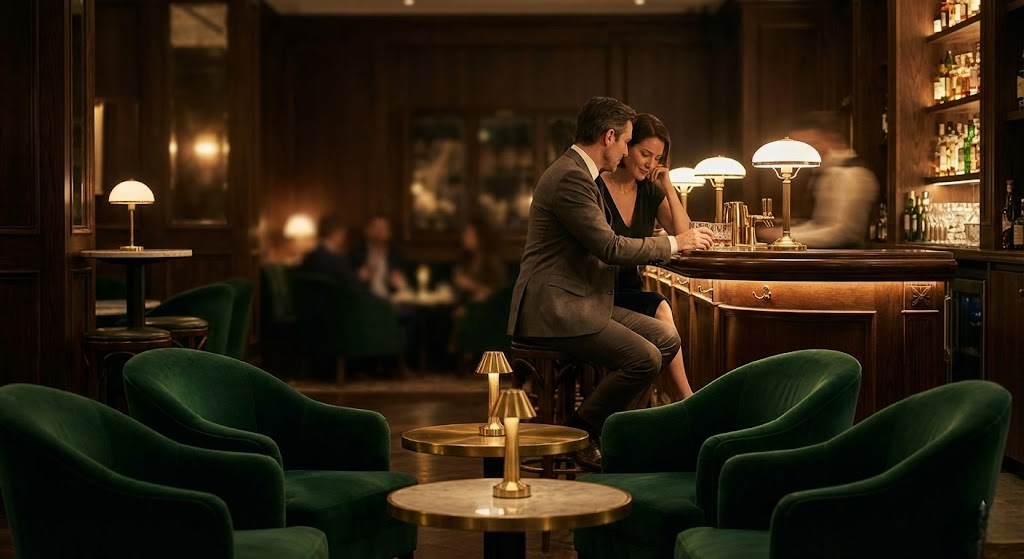 Ambiente sofisticado do lounge bar